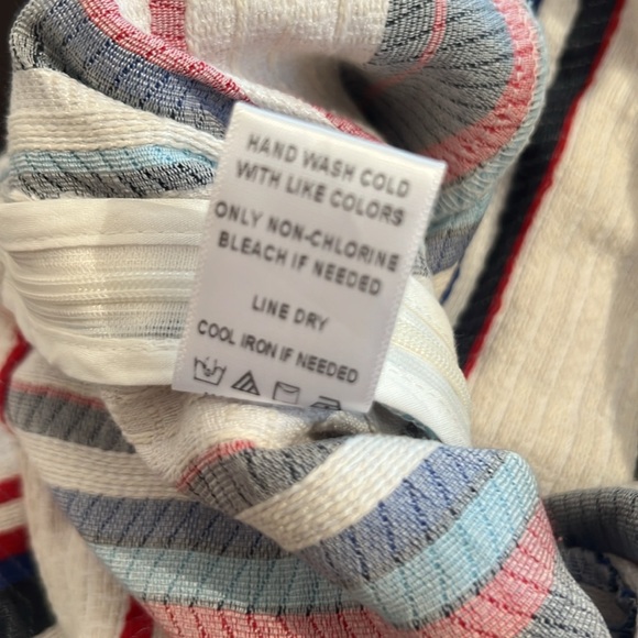 Lost + Wander Azul Stripe Lace High-Waist Shorts, size Small - Picture 8 of 12